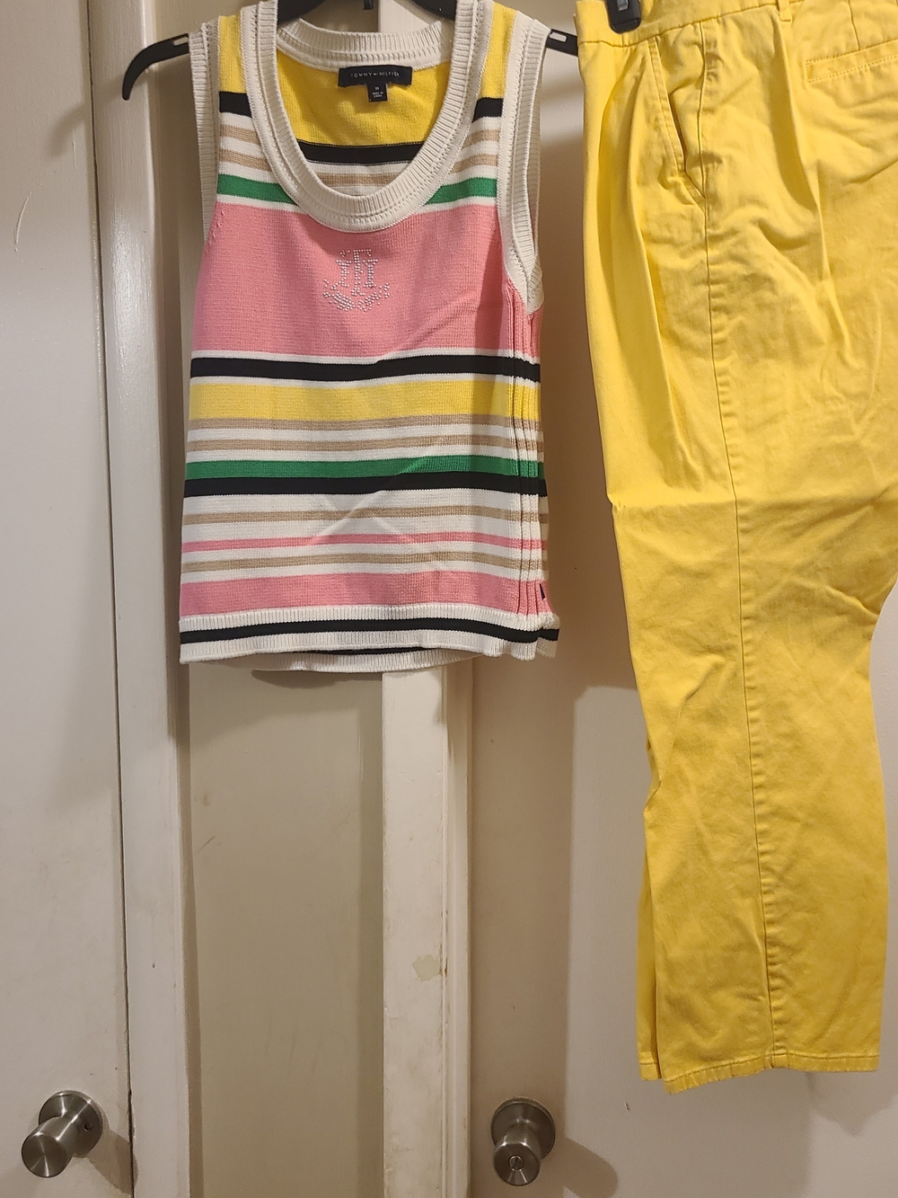 Tommy Hilfiger Multicolor Striped Tank Top — Pink, Yellow & Green